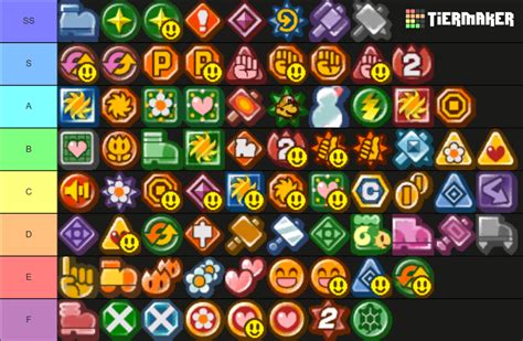 Paper Mario TTYD Badges Tier List Community Rankings TierMaker