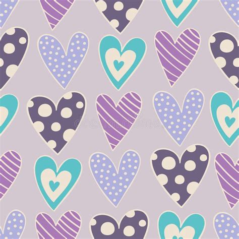 Seamless Hearts Pattern Stock Vector Illustration Of Heart 17431936