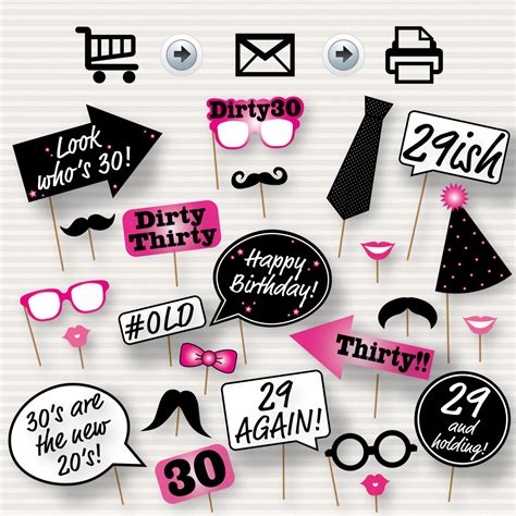 Free Printable Th Birthday Photo Booth Props Free Printable