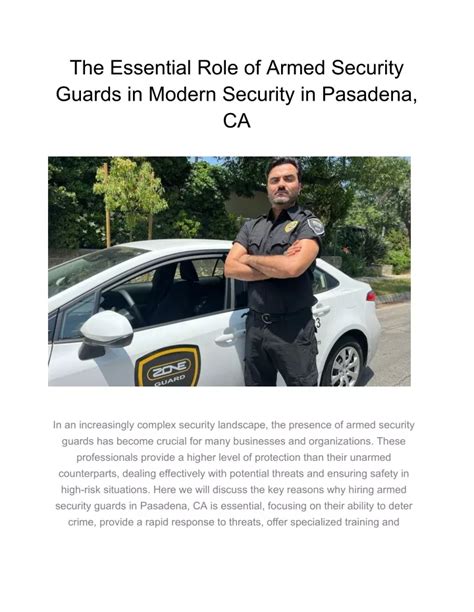 PPT The Essential Role Of Armed Security Guards In Modern Security In