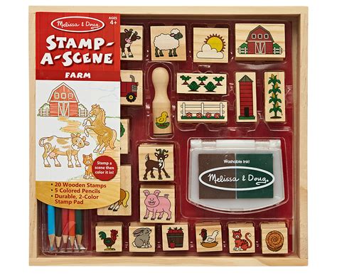 Melissa Doug Stamp A Scene Farm Set Catch Co Nz