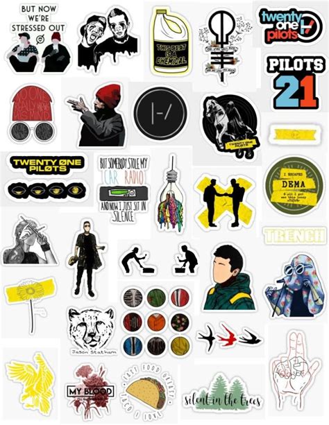 Twenty One Pilots Stickers One Pilots Twenty One Pilots Twenty One Pilots Drawing