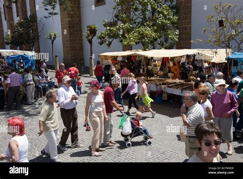 Sunday Market Teror Gran Canaria Spain Stock Photo Alamy