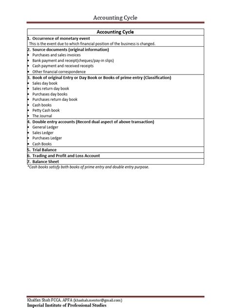 Accounting Cycle | PDF