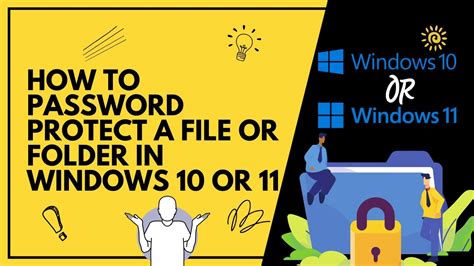 How To Password Protect A File Or Folder In Windows 10 Or 11 With And Without Software Youtube