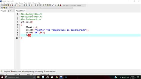 Celsius To Fahrenheit C Program Easy Method Youtube