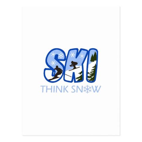 THINK SNOW POSTCARD | Zazzle