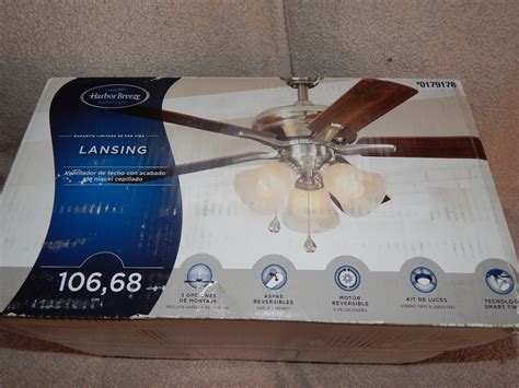 Harbor Breeze Lansing In Blade Brushed Nickel Indoor Ceiling Fan