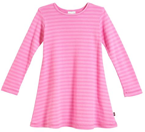 Girls Striped Long Sleeve Dress 75 25 Cotton Poly City Threads Usa