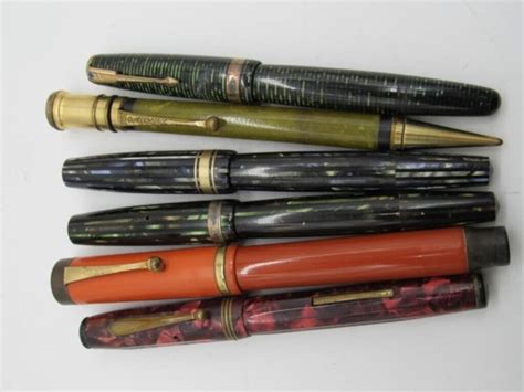 6 VINTAGE PARKER PEN LOT: | Live and Online Auctions on HiBid.com