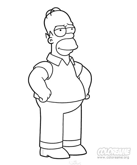 Dibujos De Homero Simpson Para Colorear En Familia Colorear Imágenes