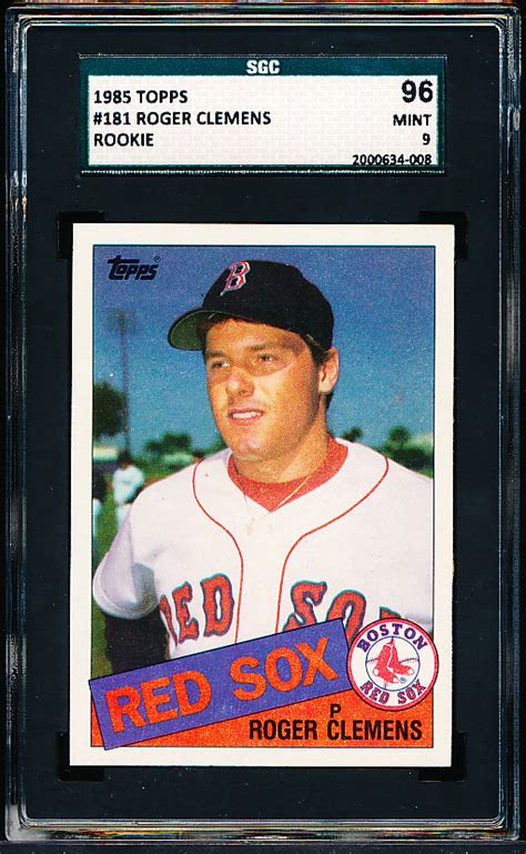 Lot Detail 1985 Topps Baseball 181 Roger Clemens Red Sox Rookie