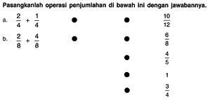 Pasangkanlah Operasi Penjumlahan Di Bawah Ini Dengan Jawa