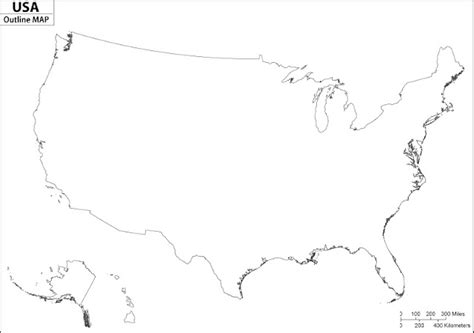 Geography Blog: USA Outline Map