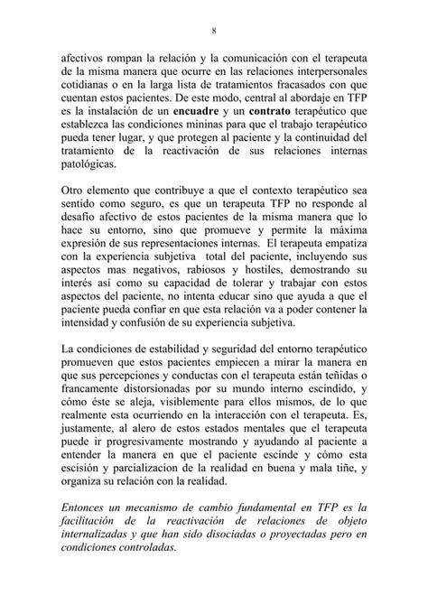 Psicoterapia Centrada En La Transferencia Pdf