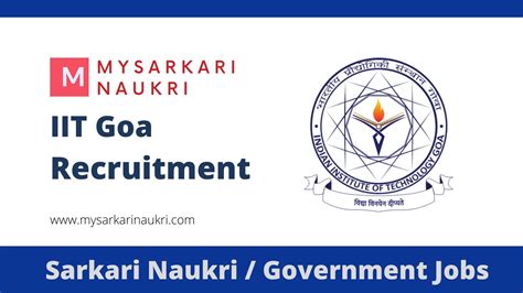 IIT Goa Recruitment 2024 For Deputy Registrar MySarkariNaukri