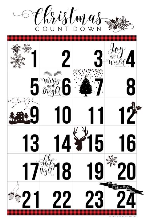Printable Christmas Countdown Calendar
