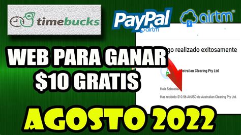 Timebucks Cómo Funciona Agosto 2022 Página para Ganar 10 a Paypal y