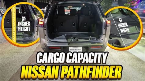 2023 Nissan Pathfinder True Cargo Capacity Given In Inches YouTube