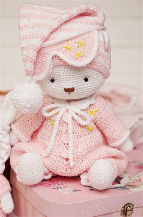 Pdf Crochet Pattern Pajamas Bedtime Outfit For Teddy Bear Crochet