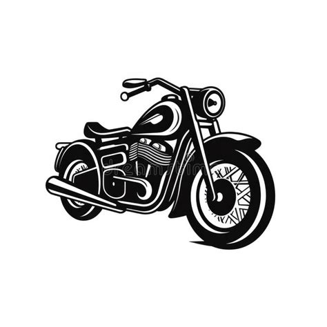 Black Motorcycle Silhouette Isolated on White. Vector Illustration ...