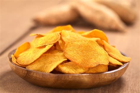 Chips De Batata Doce Saudável Crocantes E Saborosos