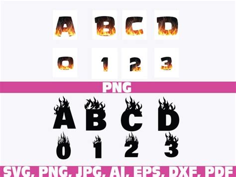 Flame Font Svg Fire Font Flame Font Svg Fire Flame Letters Etsy