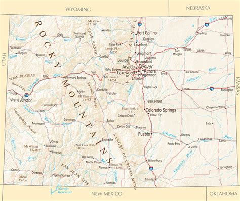 colorado on map of usa 7