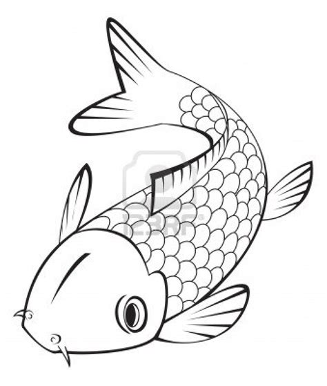 koi fish drawing easy - Clip Art Library