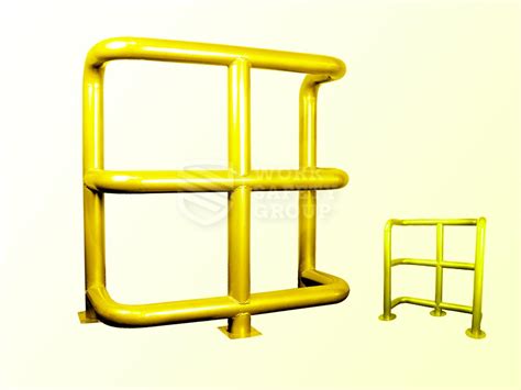 Отбойник металлический для защиты колонн h 1 м 3 уровня труба Ø76 мм ...