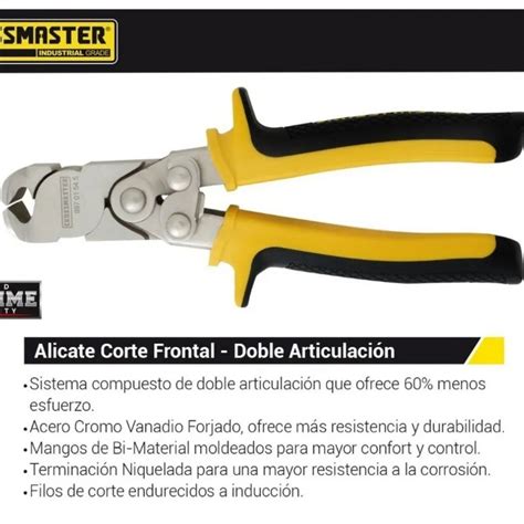 Alicate De Corte Frontal Con Mango Articulado Multiplicador De Fuerza