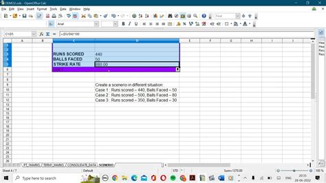 Open Office Calc Scenerio Information Technology Class X Scenerio