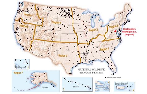 The National Wildlife Refuge System. Map compiled by the US Fish and ...