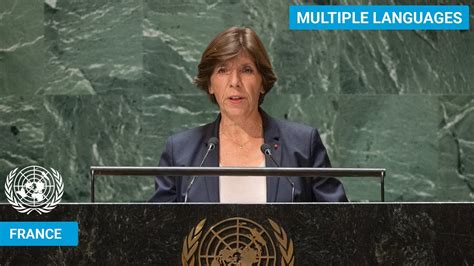 France Minister Of Foreign Affairs Addresses United Nations