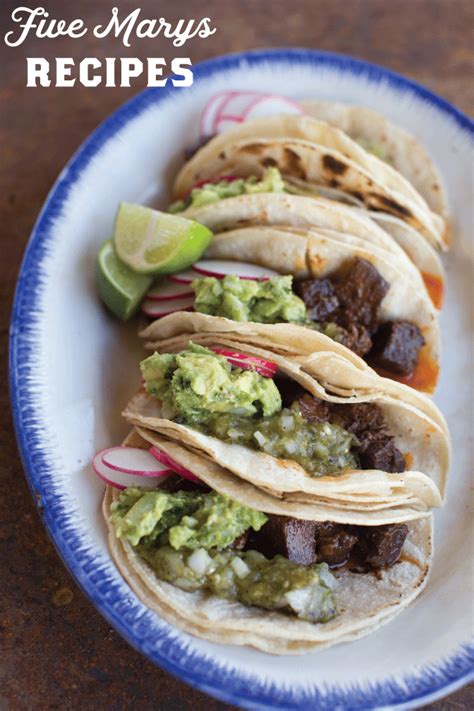 Barbacoa Beef Tongue Tacos From Five Marys FIVE MARYS FARMS