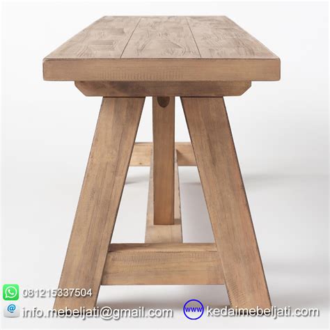 Beli Bangku Kayu Jati Jepara Model Minimalis Country Style Harga Murah