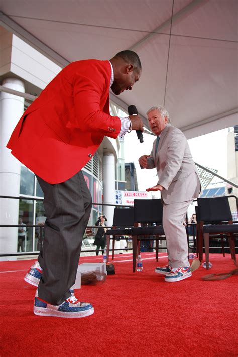 Ty Law & Robert Kraft breaking it down in their new shoes at the Hall ...