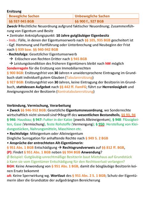 Seiten Aus Mobiliarsachenrecht A5 8 Ersitzung Bewegliche Sachen