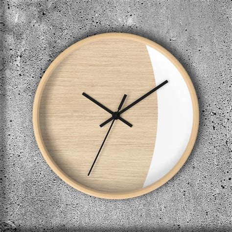 Scandinavian Style Wall Clock Modern Home Decor Minimalist Etsy