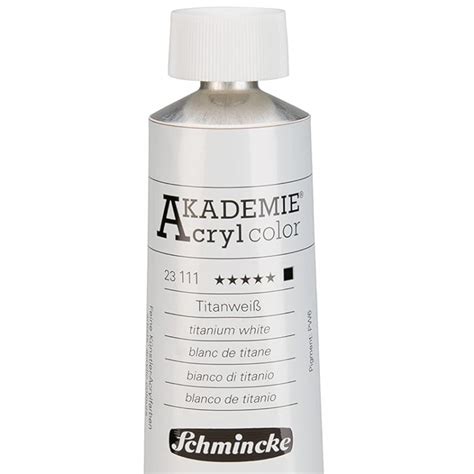 Schmincke Akademie Acrylic Titanium White 200ml Cowling Wilcox