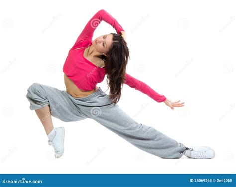 Modern Dancer Girl Warming Up Dancing Stretching Stock Photo Image