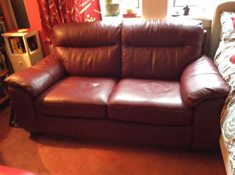 DFS Leather bed settee metal spring action excelent condition. | in Springburn, Glasgow | Gumtree