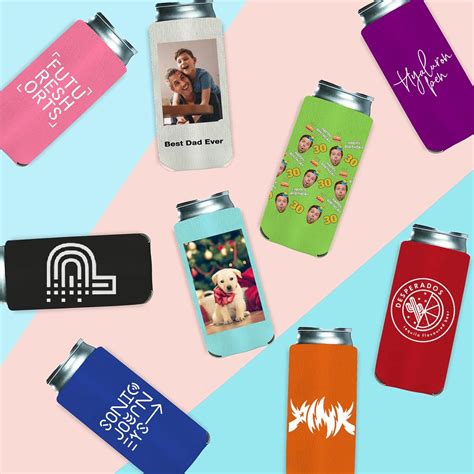 Funda Delgada Personalizada Para Enfriadores De Cerveza 10 Unidades