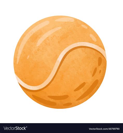 Cartoon tennis ball isolated Royalty Free Vector Image