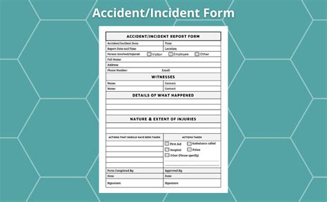 Hse Accident Report Book Accident Incident Log Book Security Health