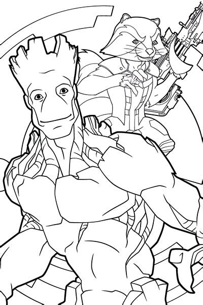 Guardians Of The Galaxy Superheroes Free Printable Coloring Pages