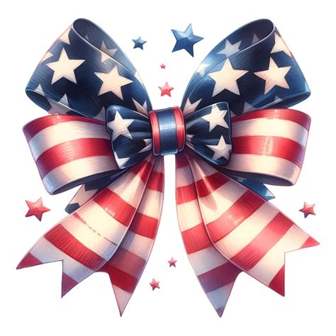 Coquette Bow American Flag 4th July Sublimation Premium Ai Generated Psd