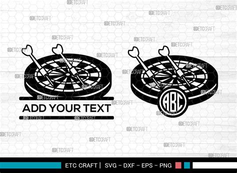 Darts Monogram Svg Dartboard Svg Graphic By Pixel Elites · Creative Fabrica