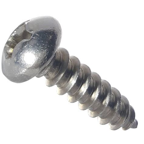 12 X 1 1 2 Round Head Sheet Metal Screws Phillips Drive Stainless