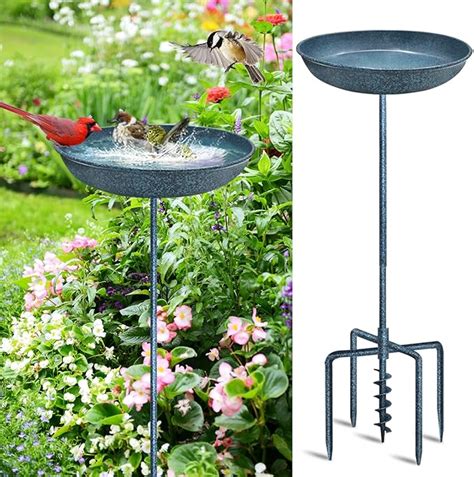 Amazon Amoyls Bird Bath Metal Bird Baths With Bowl For